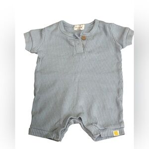 Little Earth Light Blue Ribbed Baby Outfit